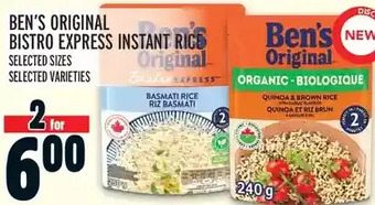 Metro Ben's original bistro express instant rice offer