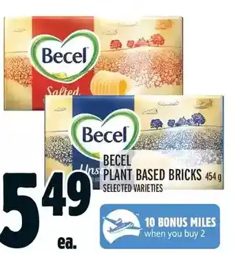 Metro Becel plant based bricks offer