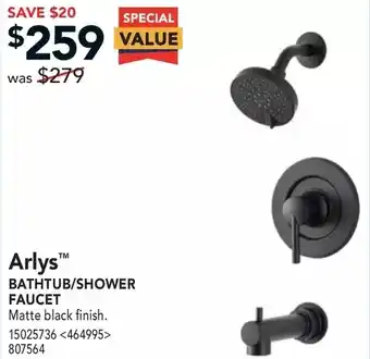 Lowe's Arlys bathtub/shower faucet offer