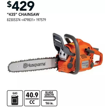 RONA Husqvarna "435" chainsaw offer
