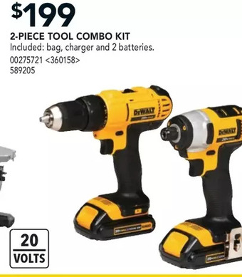 RONA Dewalt 2-piece tool combo kit offer