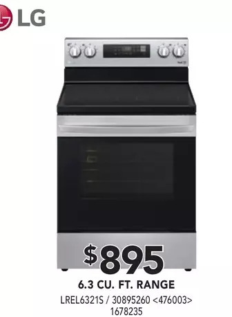 RONA 6.3 cu. ft. range offer