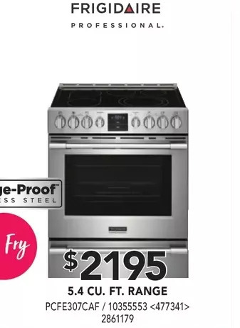RONA Frigidaire 5.4 cu. ft. range offer