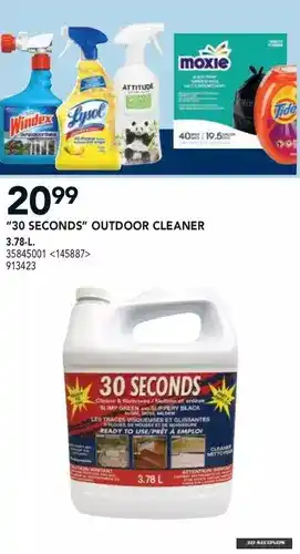RONA Moxie "30 seconds" outdoor cleaner offer