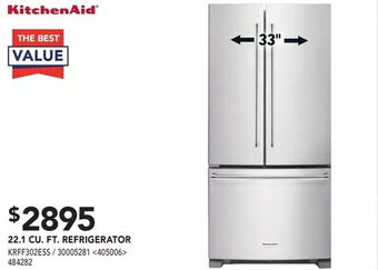 RONA Kitchenaid 22.1 cu. ft. refrigerator offer