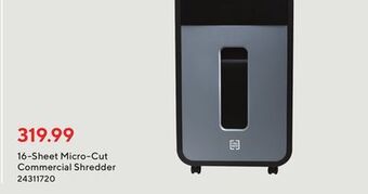 Staples Tru red 16-sheet micro-cut commercial shredder offer