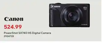 Staples Canon power shot sx740 hs digital camera offer