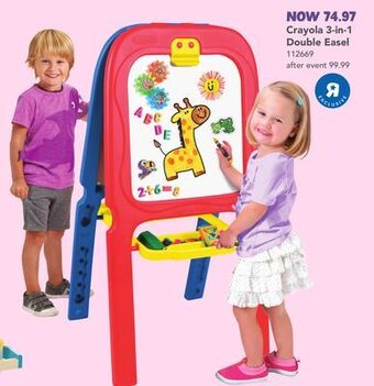Toys R us Crayola 3-in-1 double easel offer