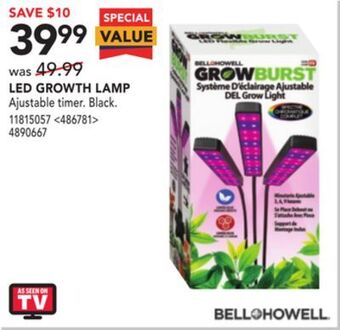 Lowe's Bell + howell led growth lamp offer