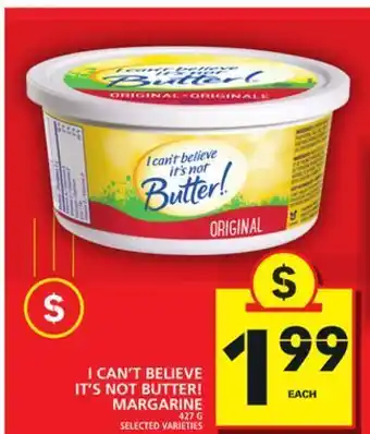 Food Basics I can't believe it's not butter! margarine offer