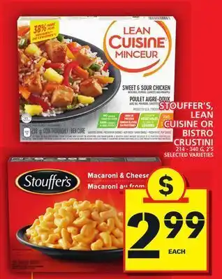 Food Basics Stouffer's, lean cuisine or bistro crustini offer