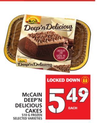 Food Basics Mccain deep'n delicious cakes offer