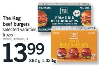 Fortinos The keg beef burgers, 852 g-1.02 kg offer