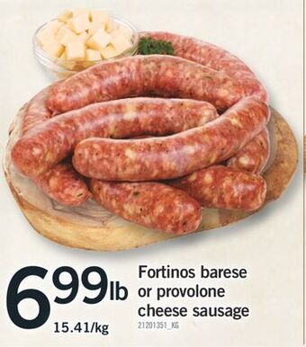 Fortinos Fortinos barese or provolone cheese sausage offer