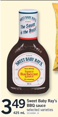 Fortinos Sweet baby ray's bbq sauce, 425 ml offer