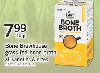 Fortinos Bone brewhouse grass-fed bone broth, 16 g offer