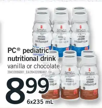 Fortinos Pc® pediatric nutritional drink, 6x235 ml offer