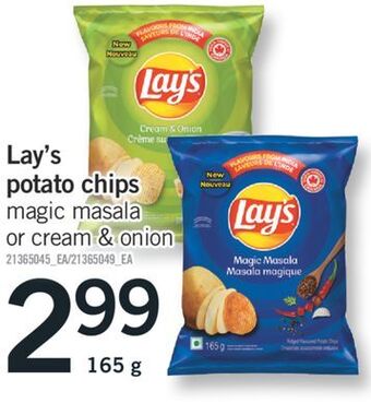 Fortinos Lay's potato chips, 165 g offer