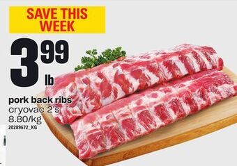 Loblaws Pork back ribs, 2's offer