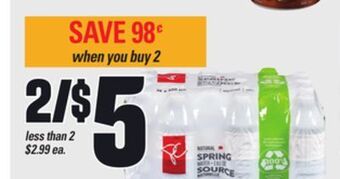 Loblaws Pc® natural spring water, 24x500 ml offer