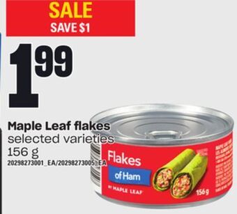 Loblaws Maple leaf flakes, 156 g offer