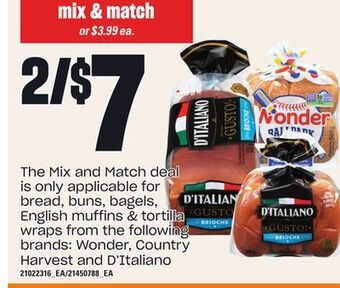 Loblaws Wonder, country harvest and d'italiano offer