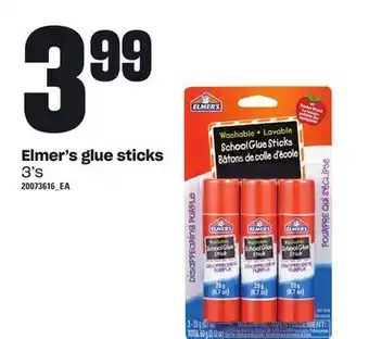 Loblaws Elmer's glue sticks, 3's offer