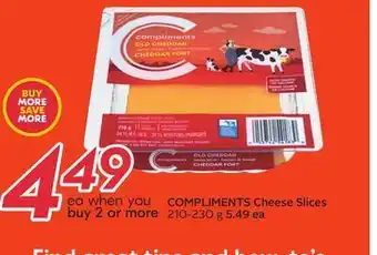 Sobeys Compliments cheese slices - 20 air miles® bonus miles offer