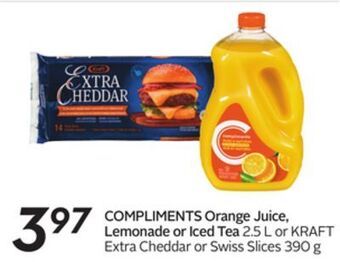 Sobeys Compliments orange juice, lemonade or iced tea offer
