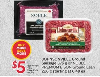 Sobeys Johnsonville ground sausage offer