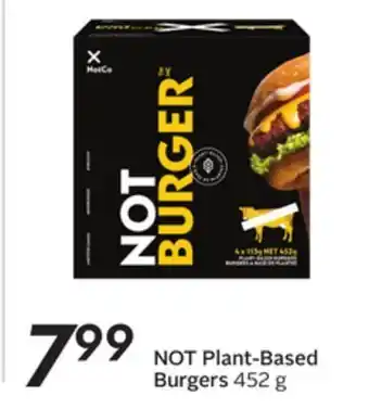 Sobeys Not plant-based burgers offer