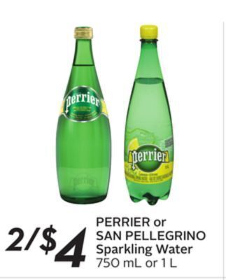 Sobeys Perrier or san pellegrino sparkling water offer