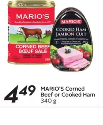 Sobeys Mario's corned beef or cooked ham offer