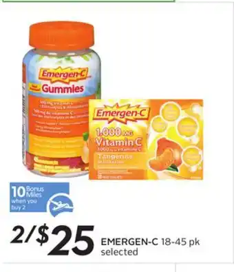 Sobeys Emergen-c - 10 air miles® bonus miles offer