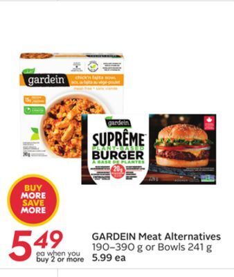 Sobeys Gardein meat alternatives offer