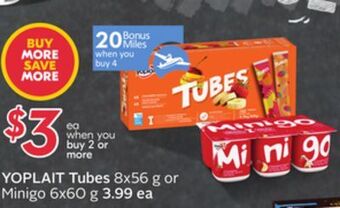 Sobeys Yoplait tubes - 20 air miles® bonus miles offer