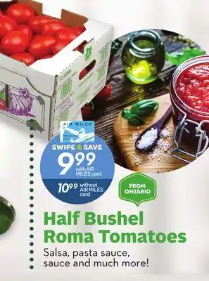 Sobeys Half bushel roma tomatoes offer