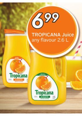 Sobeys Tropicana juice offer