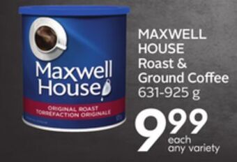 Sobeys Maxwell house roast & ground coffee offer