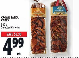 Metro Crown babka cakes offer
