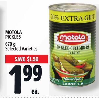 Metro Motola pickles offer