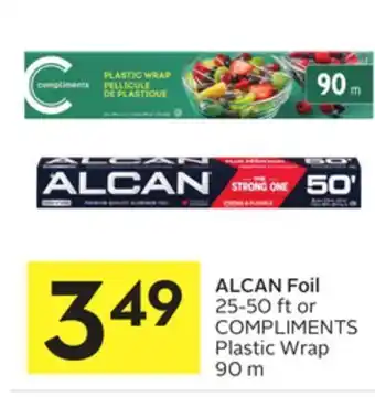 Foodland Alcan foil 25-50 ft or compliments plastic wrap 90 m offer