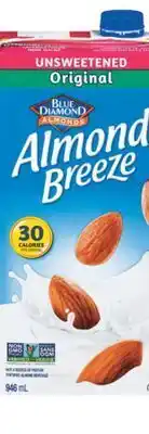 Real Canadian Superstore Blue diamond almonds non-dairy beverage, 946 ml offer