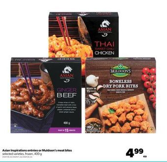 Real Canadian Superstore Asian inspirations entrées or muldoon's meat bites, 400 g offer