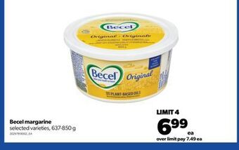 Real Canadian Superstore Becel margarine, 637-850 g offer
