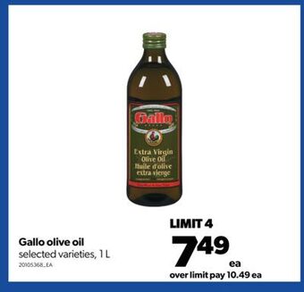 Real Canadian Superstore Gallo olive oil, 1 l offer