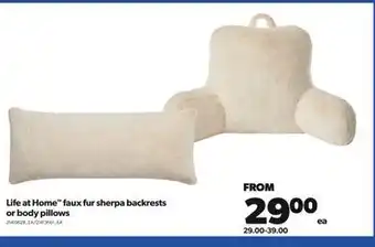 Real Canadian Superstore Life at home™ faux fur sherpa backrests or body pillows offer