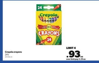 Real Canadian Superstore Crayola crayons, 24's offer