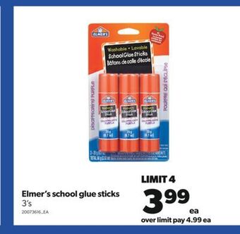 Real Canadian Superstore Elmer's school glue sticks, 3's offer