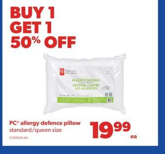 Real Canadian Superstore Pc® allergy defence pillow offer